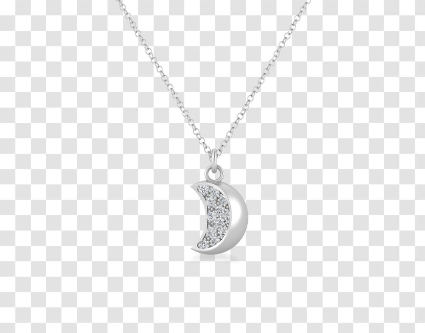 Locket Necklace Silver Body Jewellery - Diamond Transparent PNG