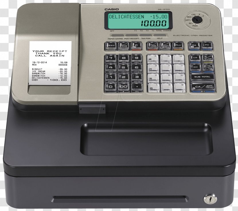 Cash Register Casio Kassabon Payment Drawer - Mobile Phones Transparent PNG