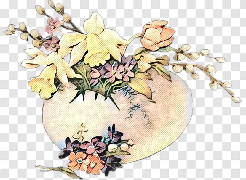 Easter Egg Background - Embroidery - Petal Magnolia Transparent PNG