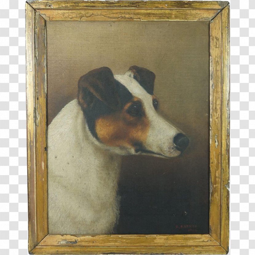 Jack Russell Terrier Dog Breed Oil Painting Portrait - Antique Transparent PNG