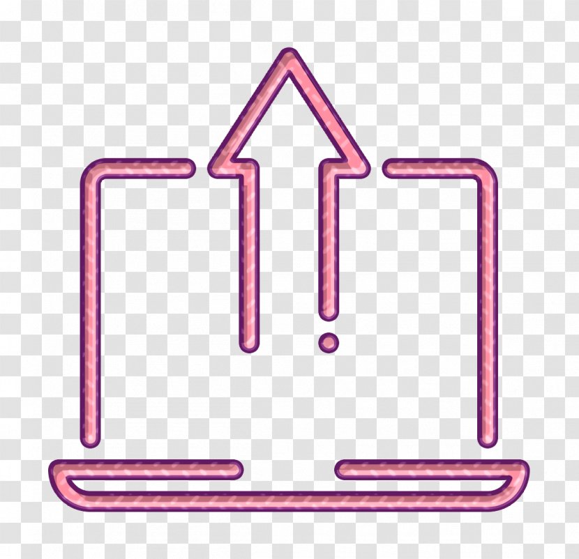 Arrow Icon Laptop Upload - Pink Transparent PNG