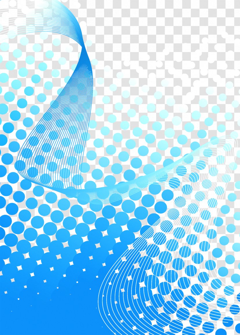 Blue Polka Dot - Aqua - Line Transparent PNG