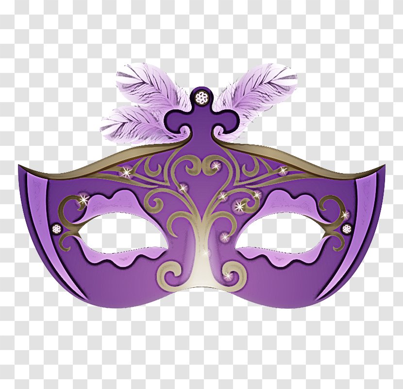 Purple Violet Mask Lilac Eye - Mardi Gras Masque Transparent PNG