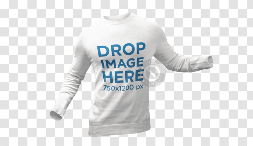 Long-sleeved T-shirt Bluza - Blue - Mockup Background Transparent PNG