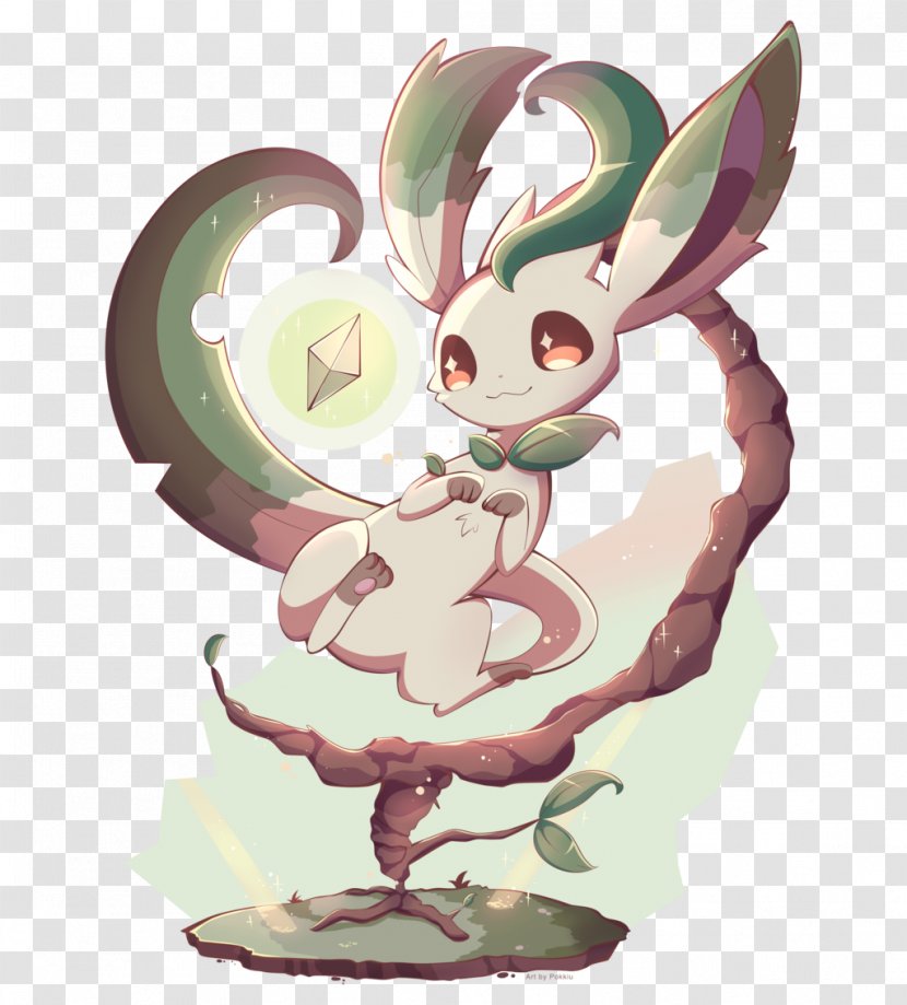 Pokémon Sun And Moon Leafeon Diamond Pearl Eevee - Rabits Hares - Rabbit Transparent PNG