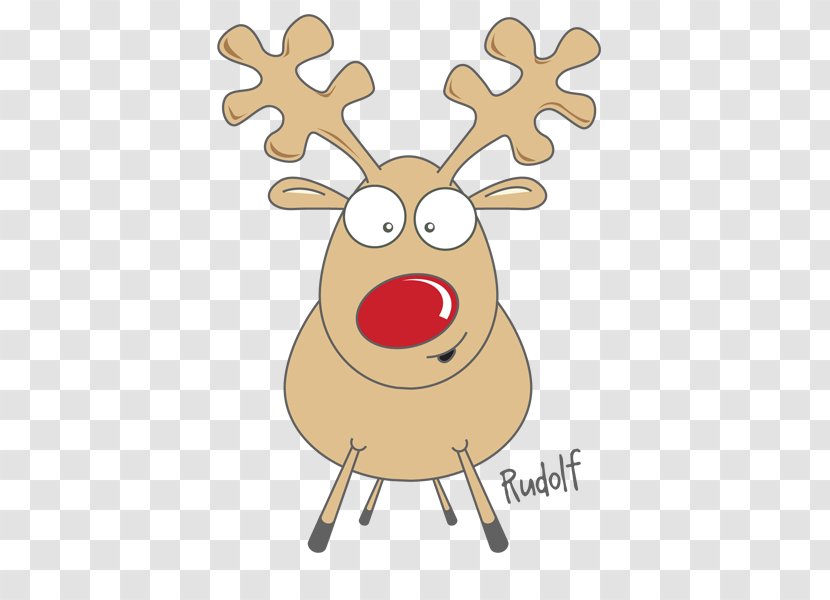 Reindeer Rudolph Santa Claus Clip Art - Antler Transparent PNG