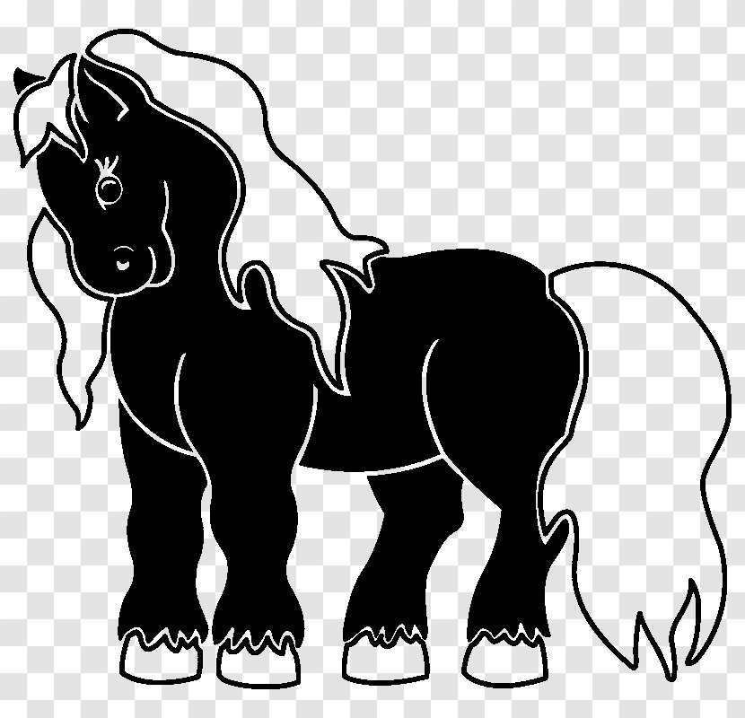 Mane Mustang Stallion Colt Bridle - Black Transparent PNG