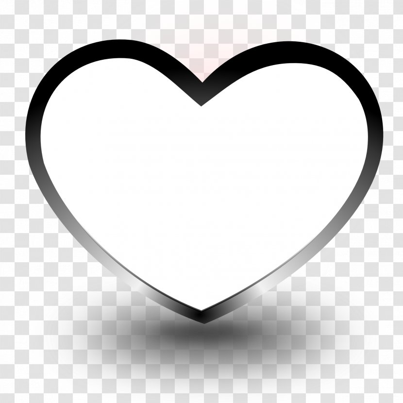 Heart Black And White Clip Art - Line Transparent PNG