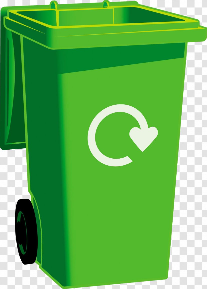 Green Bin Rubbish Bins & Waste Paper Baskets Recycling - Landfill - Recycle Transparent PNG