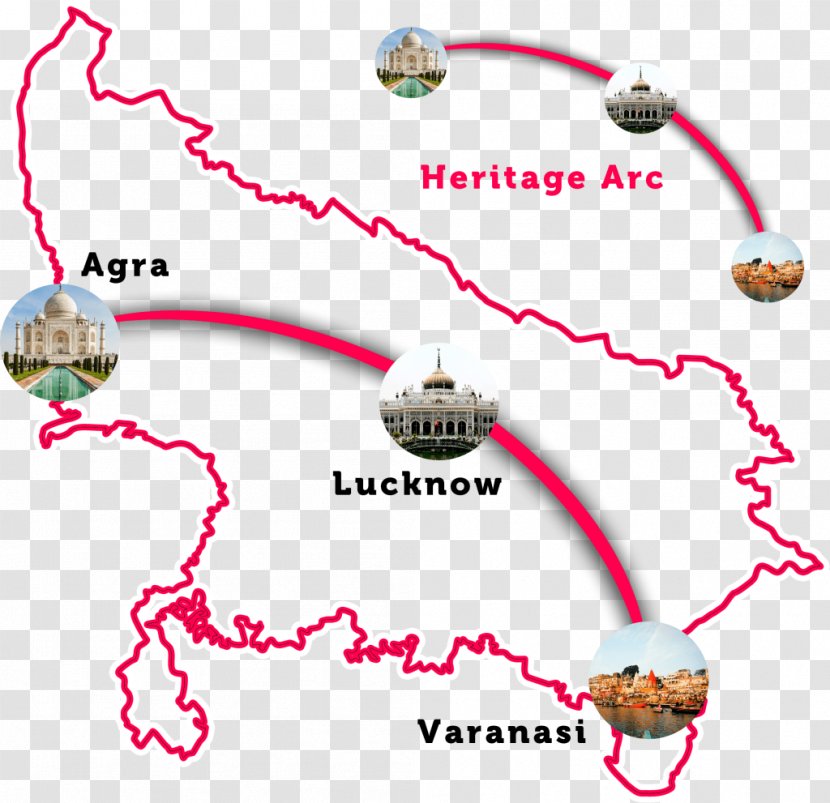 Uttar Pradesh Heritage Arc Varanasi Lucknow Agra Tourism - Heart - Flower Transparent PNG