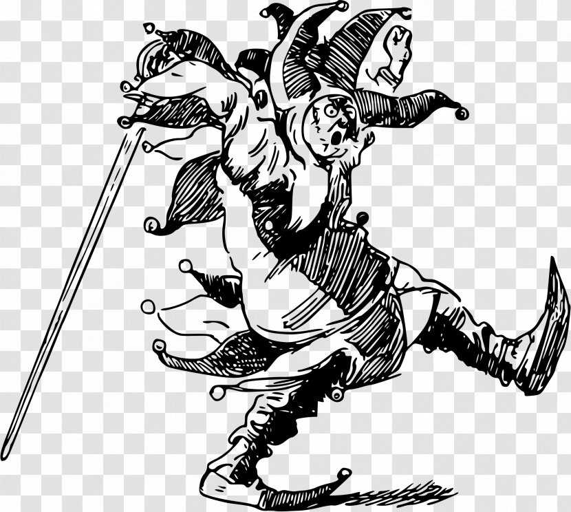 Drawing Humour Clip Art - Cold Weapon - Jester Transparent PNG