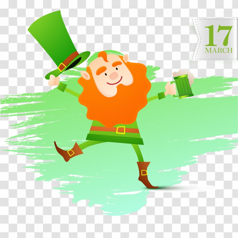 Leprechaun Saint Patrick's Day Illustration - Christmas Ornament - Green People Free To Download Transparent PNG