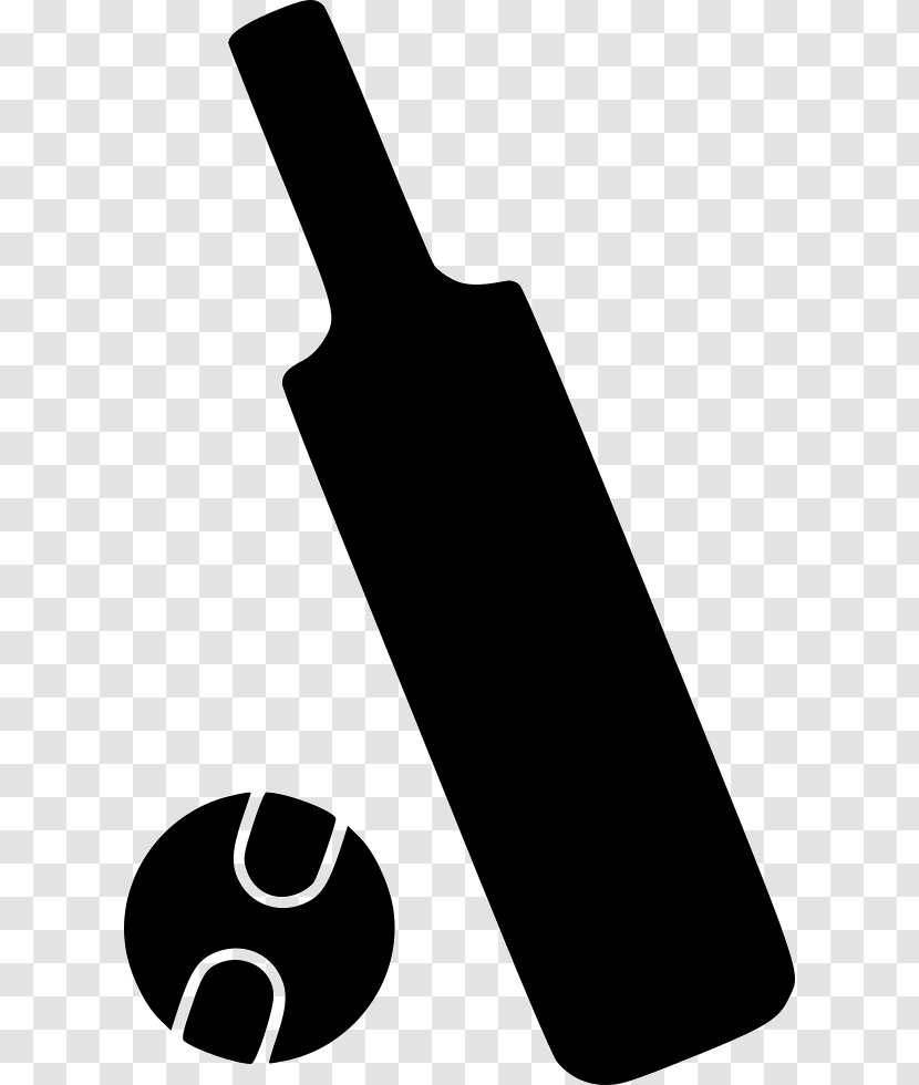 Cricket Bats Balls Sport Clip Art - Black And White Transparent PNG