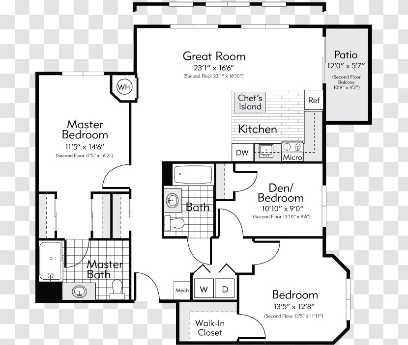 Concord Mews Apartments Arlington Floor Plan Renting - Apartment Transparent PNG