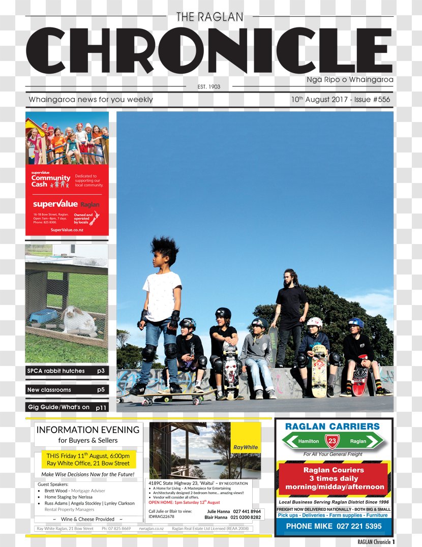 Raglan Chronicle & Ink Manu Bay Road Whaingaroa Newspaper - Advertising Transparent PNG