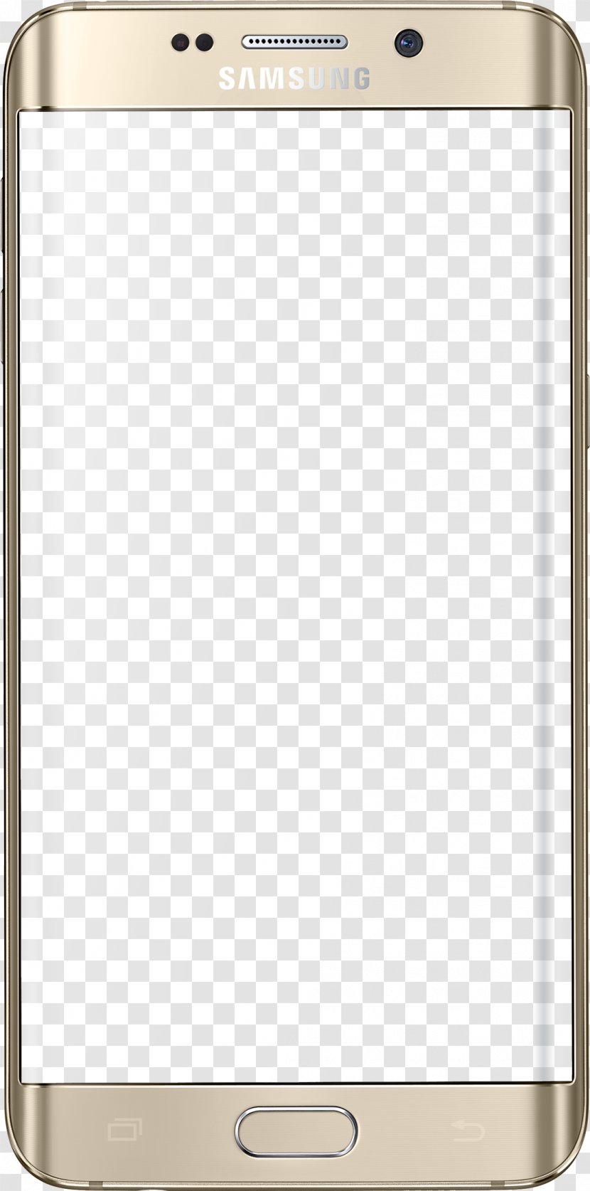 Samsung Galaxy S7 Telephone - S Series - Mobile Phone Golden Border Transparent PNG
