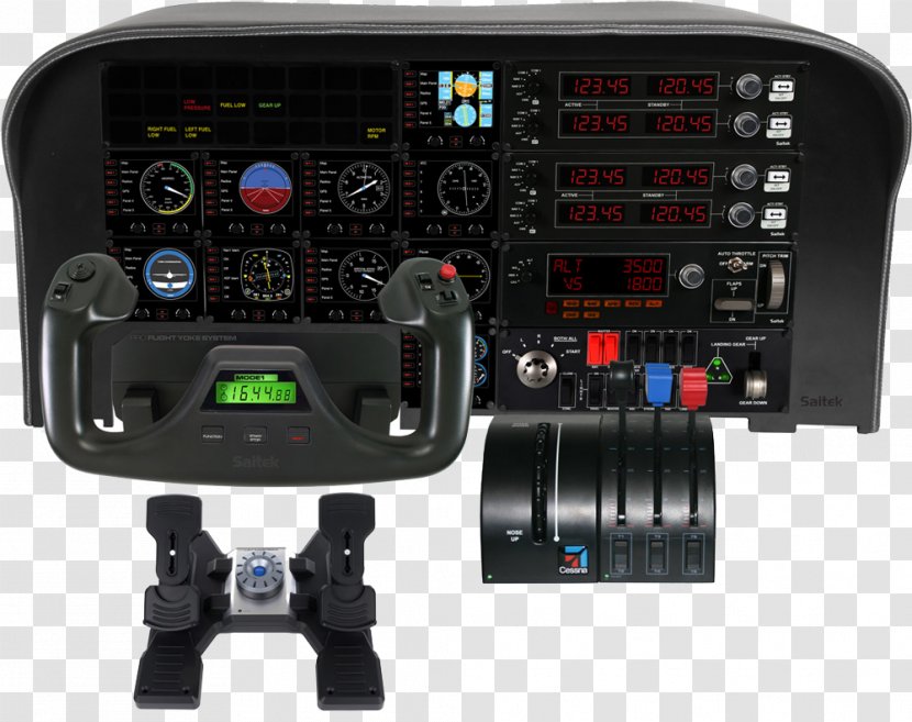 Saitek Yoke Logitech Airplane Flight Simulator - Nintendo Joystick Transparent PNG