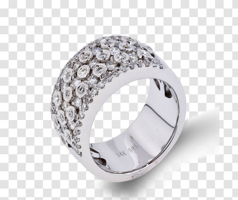 Wedding Ring Silver Platinum Product Design - Gemstone - Pave Diamond Rings For Women Transparent PNG