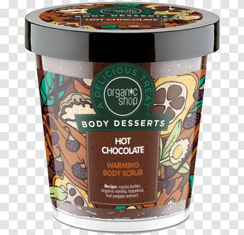 Hot Chocolate Organic Food Cream Dessert - Superfood - Body Scrub Transparent PNG