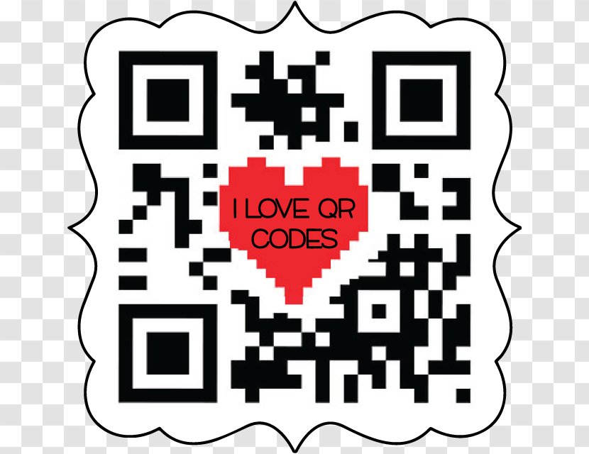 QR Code Barcode Stock Photography Clip Art - Cartoon - Heart Transparent PNG