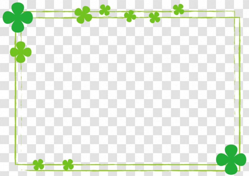 Clover Frame. - Yellow - Area Transparent PNG