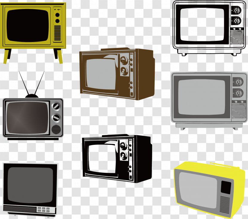 Black And White Television Set - Electronics Accessory - Early TV Transparent PNG
