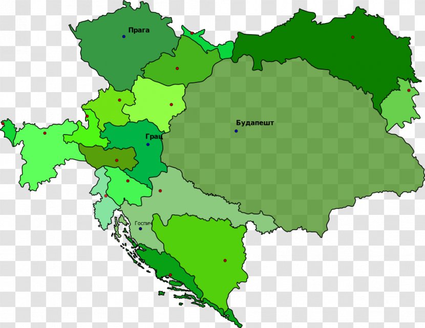 Austria-Hungary Austrian Empire Habsburg Monarchy - Map Transparent PNG