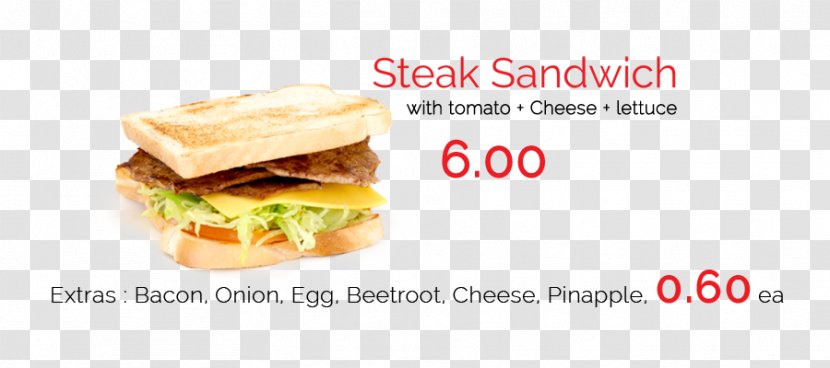 Breakfast Sandwich Cheeseburger Toast Fast Food Veggie Burger - Steak Transparent PNG