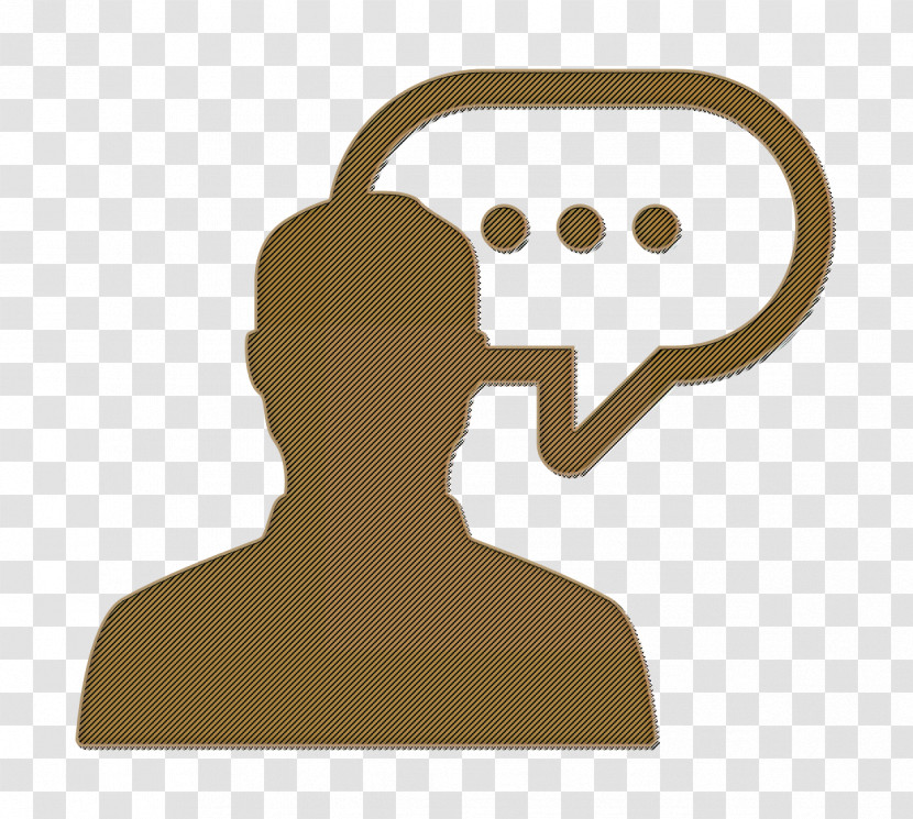 People Icon Man With Speech Bubble Icon Talking Icon Transparent PNG