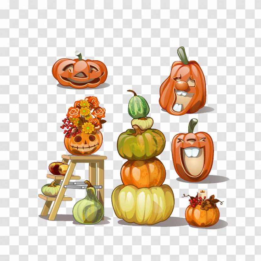 Jack-o-lantern Pumpkin Halloween - Thanksgiving - Cartoon Transparent PNG
