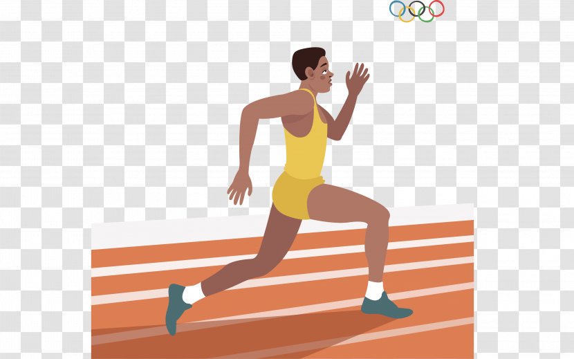 2016 Summer Olympics Running Euclidean Vector Athlete - Tree - Hand-painted Man Transparent PNG