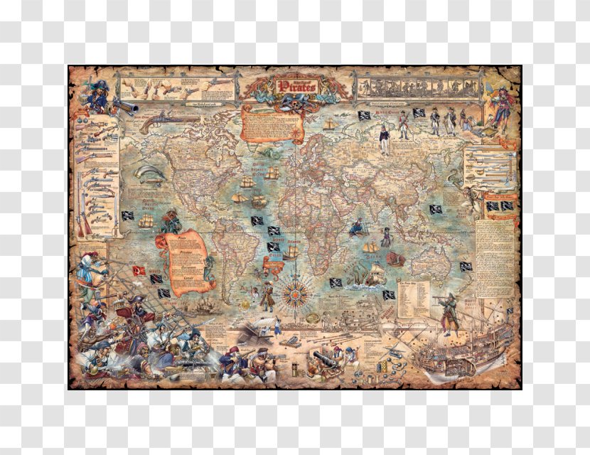 Jigsaw Puzzles Puzzle Pirates Golden Age Of Piracy World Championship - Treasure Map Transparent PNG