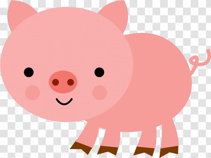 Pig Cartoon - Nose - Animal Figure Fawn Transparent PNG