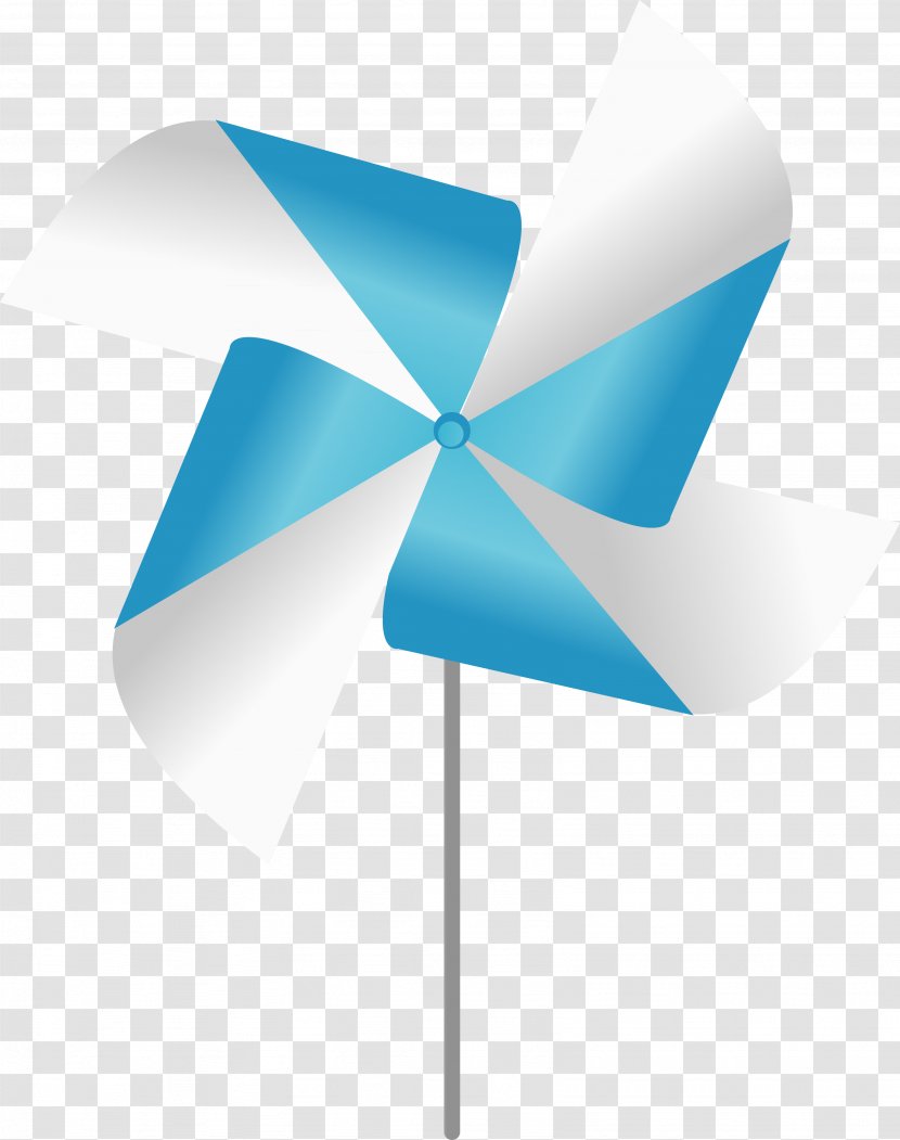 Blue Windmill Toy - Digital Image Transparent PNG