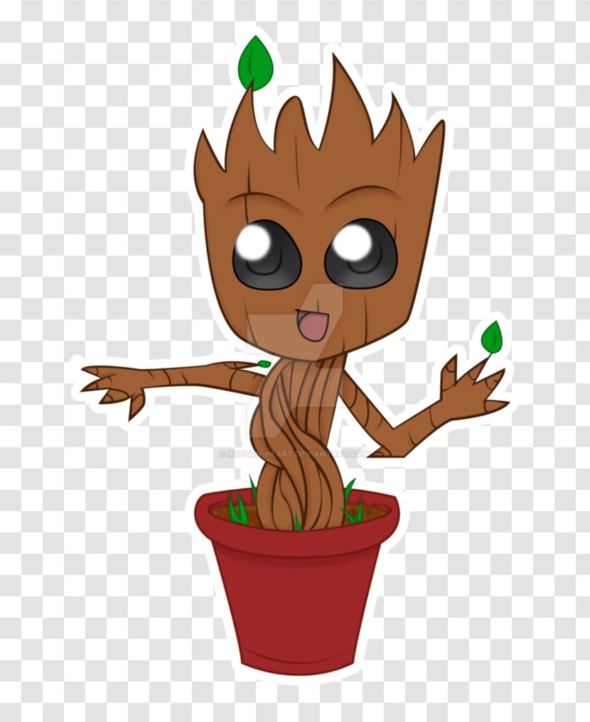 Baby Groot Art Drawing - Tree - Potted Plant Transparent PNG