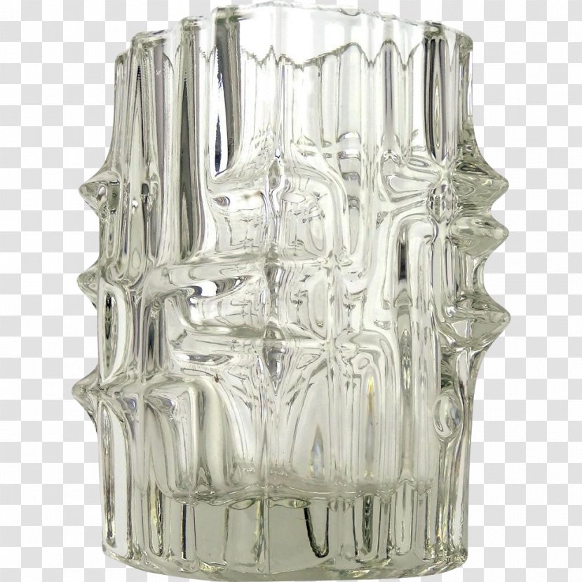 Vase Pressed Glass Ceramic Murano - Midcentury Modern - Clear Transparent PNG