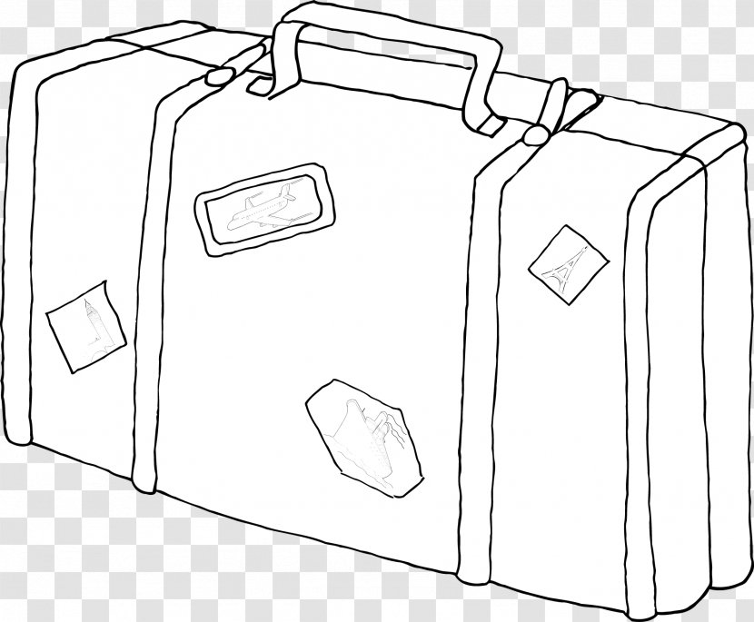 Drawing Paper Clothing - Hand Drawn Suitcase Transparent PNG