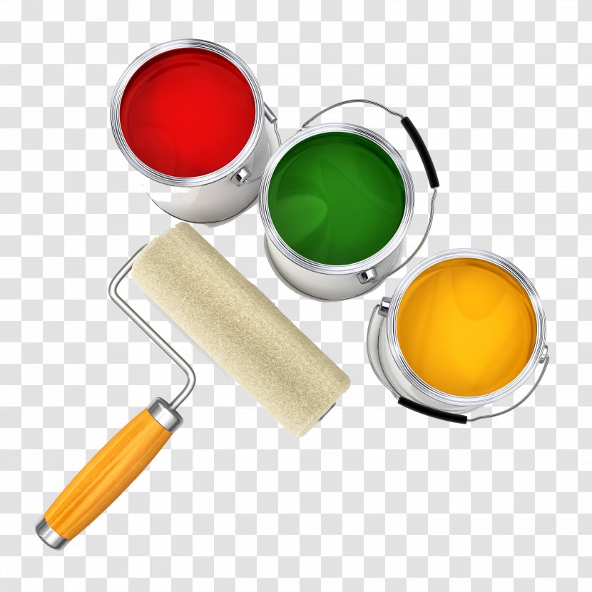 Paint Roller House Painter And Decorator Spray Painting Stripper - Fixative - Bucket Transparent PNG
