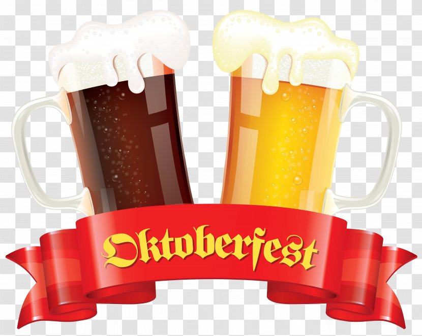 Oktoberfest Beer Stock Illustration Clip Art - Celebrations - Banner With Beers Decor Clipart Picture Transparent PNG