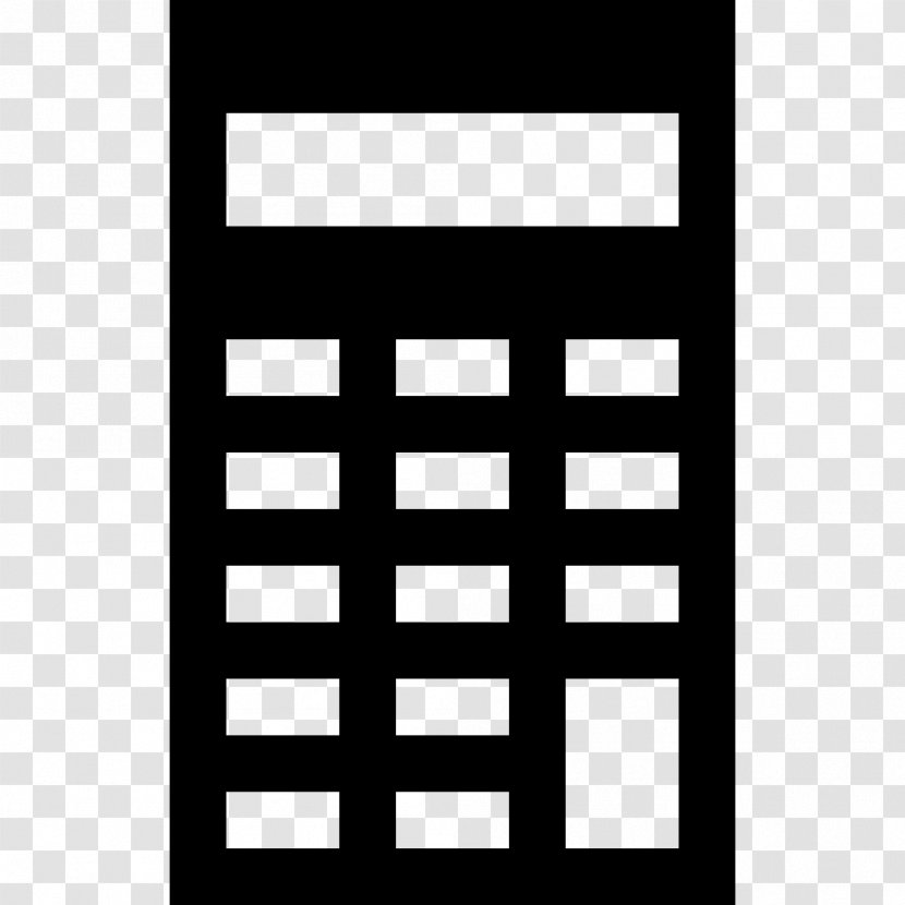 Building Clip Art - Black And White - Calculator Transparent PNG