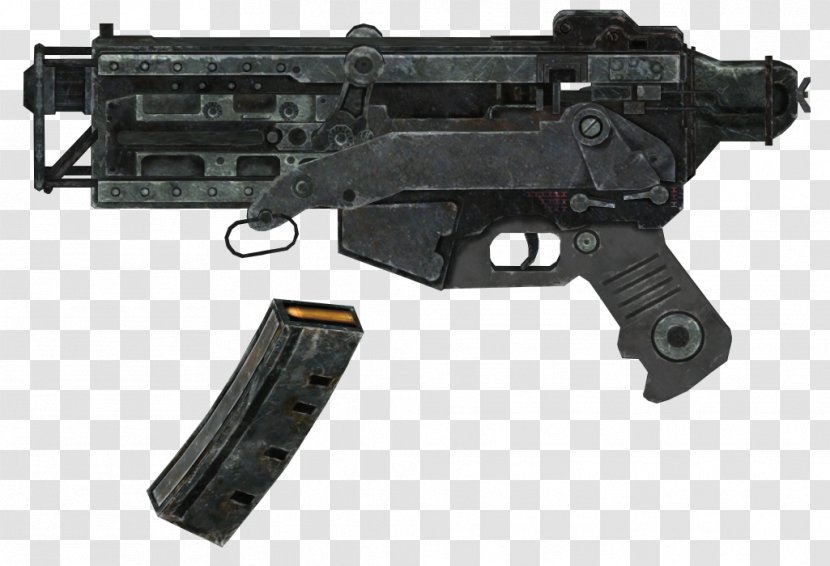 Trigger Fallout: New Vegas Firearm Submachine Gun Pistol - Frame - Weapon Transparent PNG
