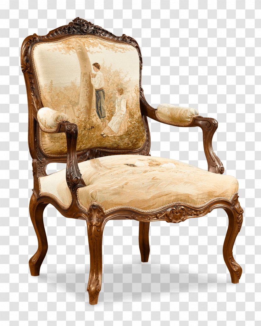 Aubusson Rococo Chair Furniture Louis Quinze - Antique - French Transparent PNG