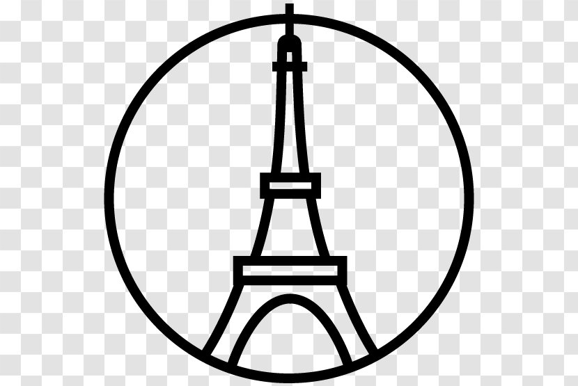 Eiffel Tower Monument - Line Art Transparent PNG