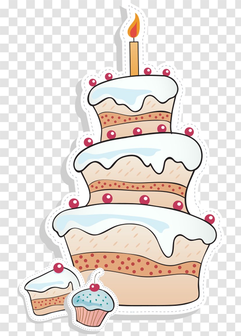 Cartoon Birthday Cake Stock Image - Decorating - Royal Icing Transparent PNG