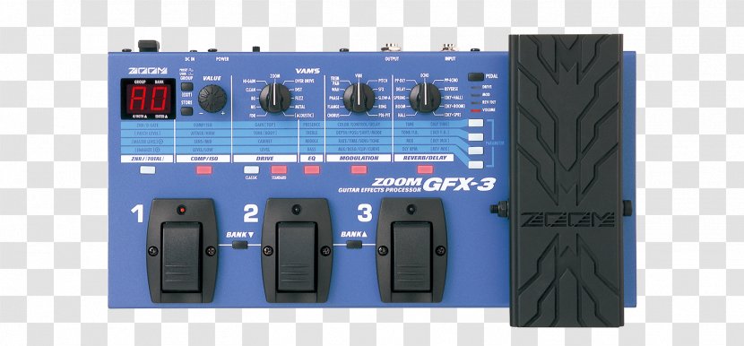 Effects Processors & Pedals Zoom Gfx3 Corporation Electronics Sound - Technology - H5 Interface Transparent PNG