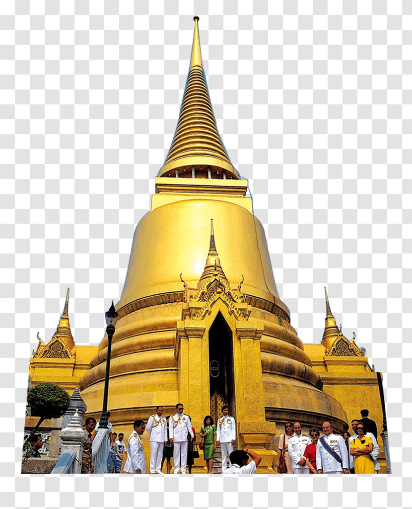 Grand Palace Temple Of The Emerald Buddha Wat Download - Cartoon - Golden Transparent PNG
