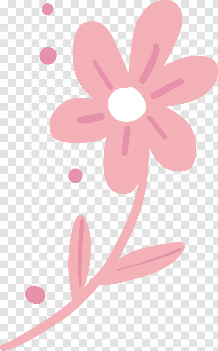 Cartoon Petal Flower Line Meter Transparent PNG