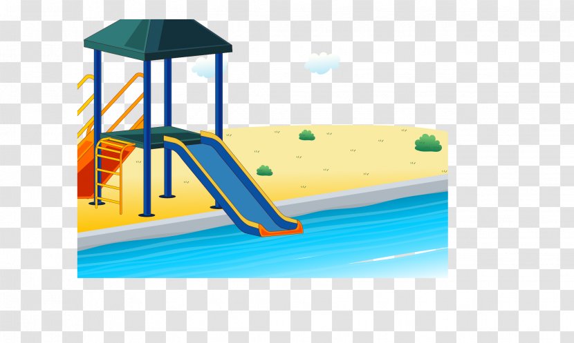 Cartoon Playground Slide Illustration - Recreation - Vector Water Fun Transparent PNG