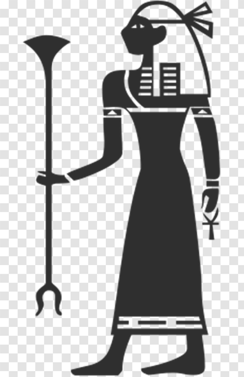 Ancient Egyptian Deities Amunet - Black And White - Egypt Transparent PNG