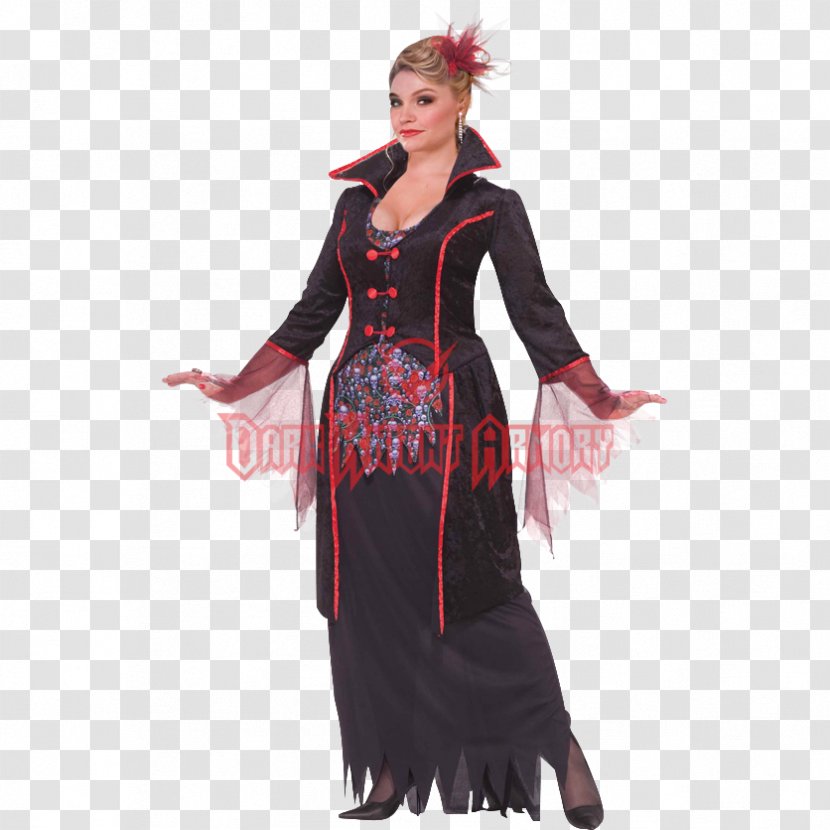 Lady Von Blood Vampira Costume Adult Plus Disguise Halloween Dress - Wig Transparent PNG